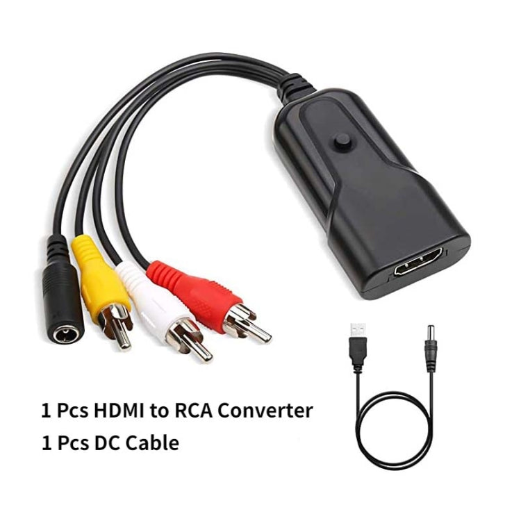 Convertitore K13W da HDMI a AV 1080P HD, lunghezza cavo: 0,5 m, K13W HDMI to AV