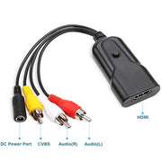 Convertitore K13W da HDMI a AV 1080P HD, lunghezza cavo: 0,5 m, K13W HDMI to AV