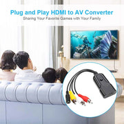 Convertitore K13W da HDMI a AV 1080P HD, lunghezza cavo: 0,5 m, K13W HDMI to AV