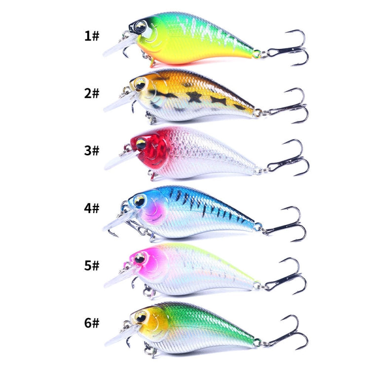 HENGJIA CB060 7cm 9.5g Lure VIB Rock Little Fatty Floating Esche Finte, 1, 2, 3, 4, 5, 6, 6 Colors, 6 Colors Boxed