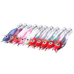 HENGJIA SJB012 Night Light Simulation Shrimp Squid Needle Pesca in mare Esca finta, SJB012 (10 Colors Bagged)