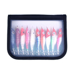 HENGJIA SJB012 Night Light Simulation Shrimp Squid Needle Pesca in mare Esca finta, SJB012 (10 Colors Bagged)