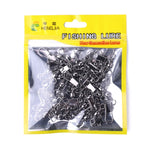 HENGJIA SS007 50 pz/borsa B-pin Connettore 8 Forma Girevole Loop Accessori, 1/0+5B (60mm), 2/0+5B (57mm), 3/0+6B (67mm), 4/0+6B (70mm), 5/0+6B (78mm), 1+5B (56mm), 2+4B (49mm), 3+4B (49mm), 4+4B (45mm), 5+3B (42mm), 6+3B (41mm), 7+3B (39mm), 8+2B (34mm...