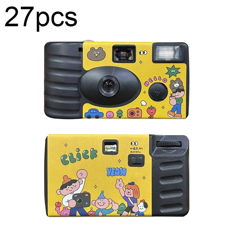 Adesivi decorativi per cartoni animati impermeabili con fotocamera a pellicola retrò senza fotocamera, 27pcs Click, 27pcs LFANI, 24pcs Illustration, 27pcs Illustration, 27pcs Happy Day, 27pcs Holidays, 18pcs Sking, 12pcs Cheers, 27pcs Friend           ...