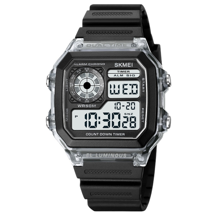 SKMEI 1998 Orologio multifunzione impermeabile con sensore di ghiaccio a conchiglia trasparente per sport all'aria aperta, 1998 Blue, 1998 White, 1998 Purple, 1998 Black