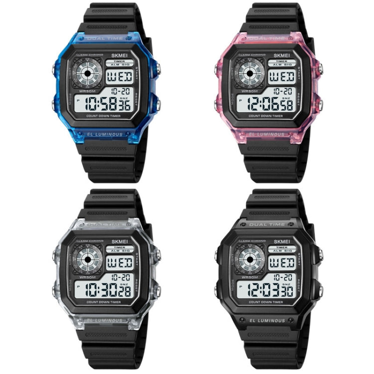 SKMEI 1998 Orologio multifunzione impermeabile con sensore di ghiaccio a conchiglia trasparente per sport all'aria aperta, 1998 Blue, 1998 White, 1998 Purple, 1998 Black