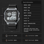 SKMEI 1998 Orologio multifunzione impermeabile con sensore di ghiaccio a conchiglia trasparente per sport all'aria aperta, 1998 Blue, 1998 White, 1998 Purple, 1998 Black