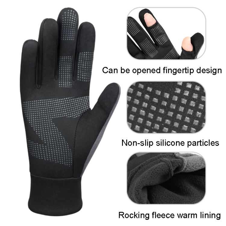 Guanti da ciclismo caldi antiscivolo impermeabili per sport all'aria aperta touch screen, S, M, L, XL
