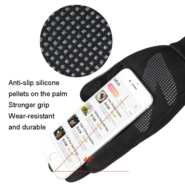 Guanti da ciclismo caldi antiscivolo impermeabili per sport all'aria aperta touch screen, S, M, L, XL