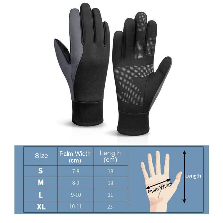 Guanti da ciclismo caldi antiscivolo impermeabili per sport all'aria aperta touch screen, S, M, L, XL