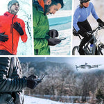 Guanti da ciclismo caldi antiscivolo impermeabili per sport all'aria aperta touch screen, S, M, L, XL