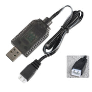 2pcs 7.4V Caricabatteria al litio Accessori per aerei giocattolo Cavo dati USB