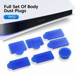 Per PS5 2 set 7 pezzi/set tappo antipolvere protezione antipolvere in silicone copertura antipolvere, White, Red, Blue, Black