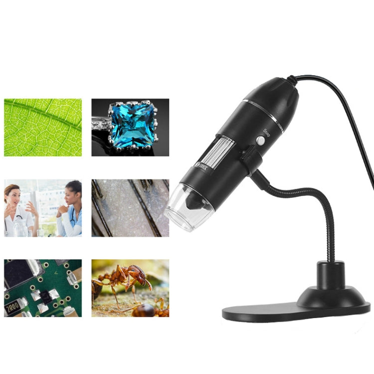 Microscopio portatile portatile con luce a LED con supporto per tubo USB A8 50X-1000X, A8 50X-1000X