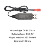 Cavo ricarica 3.7V con chip protezione USB 60cm