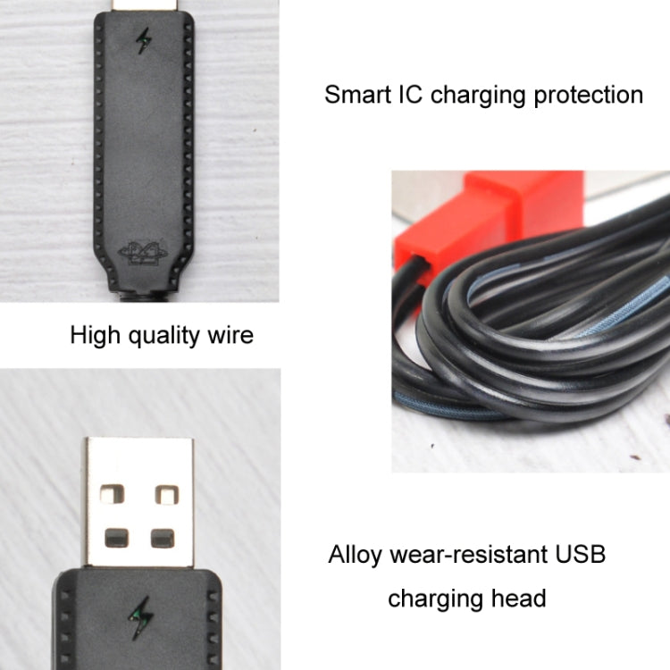 Cavo ricarica 3.7V con chip protezione USB 60cm