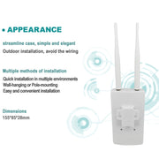 Router mobile impermeabile esterno CPE 4G LTE, tripla rete, spina UE, European Version, Asian Version