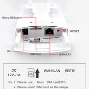 Router mobile impermeabile esterno CPE 4G LTE, tripla rete, spina UE, European Version, Asian Version