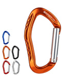 XINDA 22KN Rock Climbing Straight Quickdraw Moschettone in alluminio con fibbia a molla, XD-8126 (Blue), XD-8126 (Black), XD-8126 (Red), XD-8126 (Orange), XD-8126 (Silver)