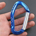 XINDA 22KN Rock Climbing Straight Quickdraw Moschettone in alluminio con fibbia a molla, XD-8126 (Blue), XD-8126 (Black), XD-8126 (Red), XD-8126 (Orange), XD-8126 (Silver)