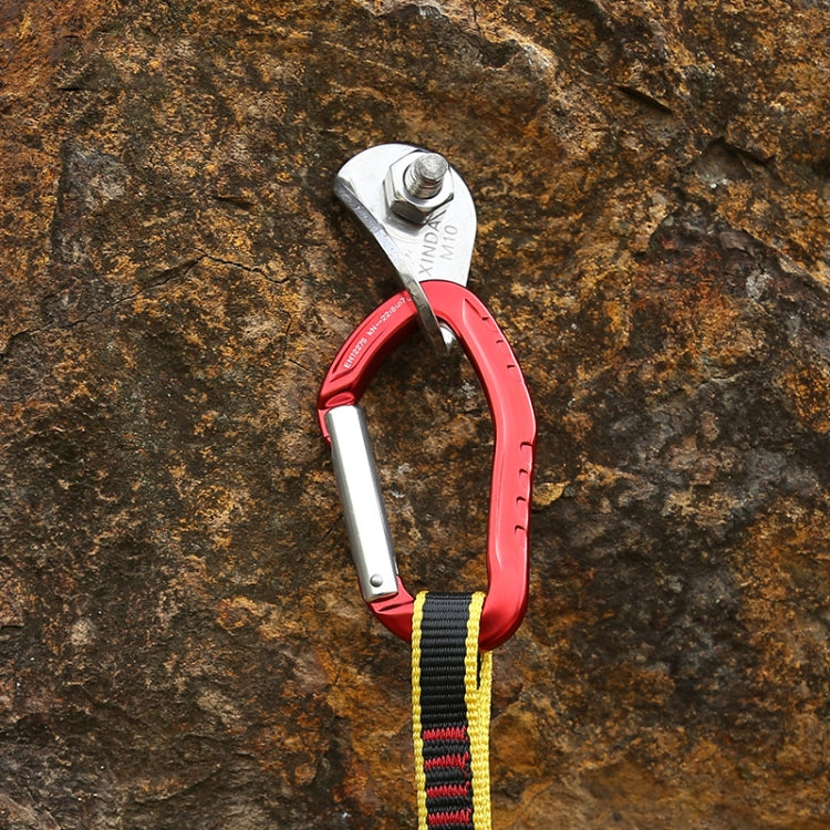 XINDA 22KN Rock Climbing Straight Quickdraw Moschettone in alluminio con fibbia a molla, XD-8126 (Blue), XD-8126 (Black), XD-8126 (Red), XD-8126 (Orange), XD-8126 (Silver)