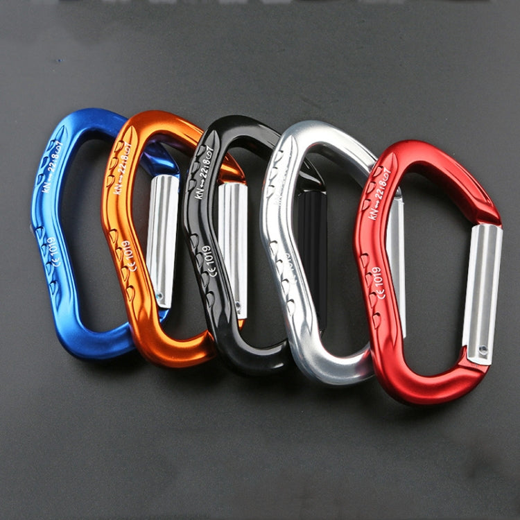 XINDA 22KN Rock Climbing Straight Quickdraw Moschettone in alluminio con fibbia a molla, XD-8126 (Blue), XD-8126 (Black), XD-8126 (Red), XD-8126 (Orange), XD-8126 (Silver)