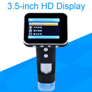 DM1 Microscopio digitale portatile Smart Wireless 500X HD con schermo da 3,5 pollici Microscopio portatile portatile per bambini, with Stand, without Stand