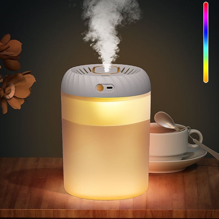 Umidificatore a doppio ugello da 3000 ml con display digitale temporizzato e luce ambientale colorata