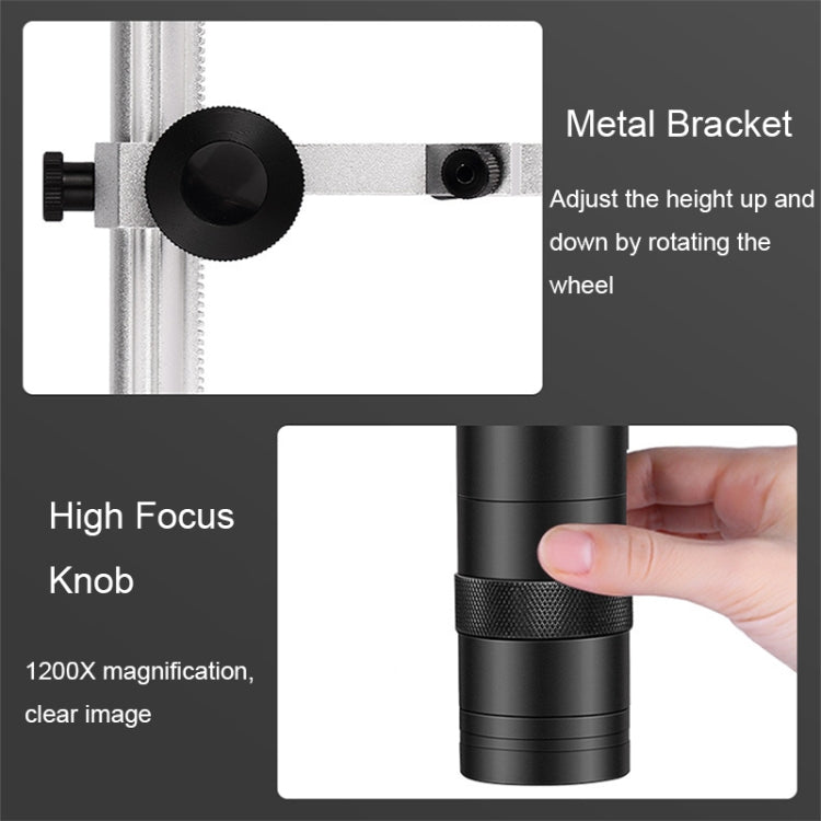 Microscopio digitale con display HD 7" e ingrandimento 1200X