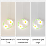 Lampadario caldo girasole sul comodino della camera dei bambini, Round Green Warm Light, Round Green White Light, Round Green 3 Color Dimmer, Round Pink Warm Light, Round Pink White Light, Round Pink 3 Color Dimmer, Square Green Warm Light             ...