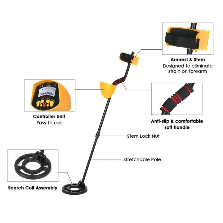 Metal Detector con display LCD ad alta sensibilità MD9020C