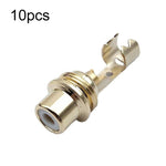 Spina audio AV 10psc Spina femmina RCA Lotus con clip, 10psc