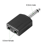 10 connettori da 6,5 mm maschio mono a doppio connettore di conversione audio femmina da 6,5 mm, 6.5mm Male To Dual 6.5mm Female