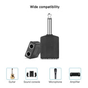10 connettori da 6,5 mm maschio mono a doppio connettore di conversione audio femmina da 6,5 mm, 6.5mm Male To Dual 6.5mm Female