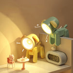 Mini lampada da tavolo ricaricabile per ornamento da tavolo con luce notturna per cartoni animati fai-da-te