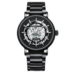 BINBOND B7872 Orologio al quarzo impermeabile luminoso cavo multifunzionale, Black Steel-Black-White, White Steel-Black-White, Full-gold-Black-Gold, Black Leather-Black-Black, Black Leather-White-Black, Black Leather-Full-gold-Black