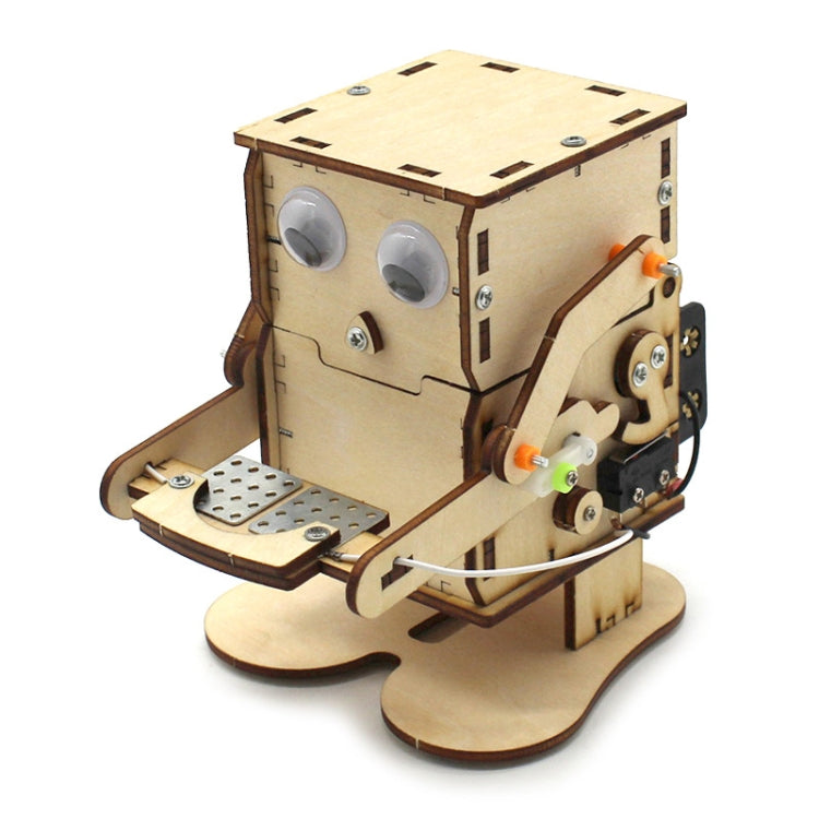 Robot che mangia monete Giocattolo scientifico fai-da-te per bambini Kit di esperimenti scientifici educativi Artigianato in legno, Robot Eating Coins