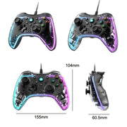 Gamepad cablato trasparente S03 Glare per Nintendo Switch/Sony PS/Computer