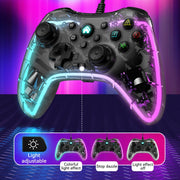 Gamepad cablato trasparente S03 Glare per Nintendo Switch/Sony PS/Computer