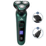Rasoio elettrico intelligente Display digitale LCD Rasoio galleggiante ricaricabile USB a tre teste, Standard Version, 3 In 1, 4 In 1