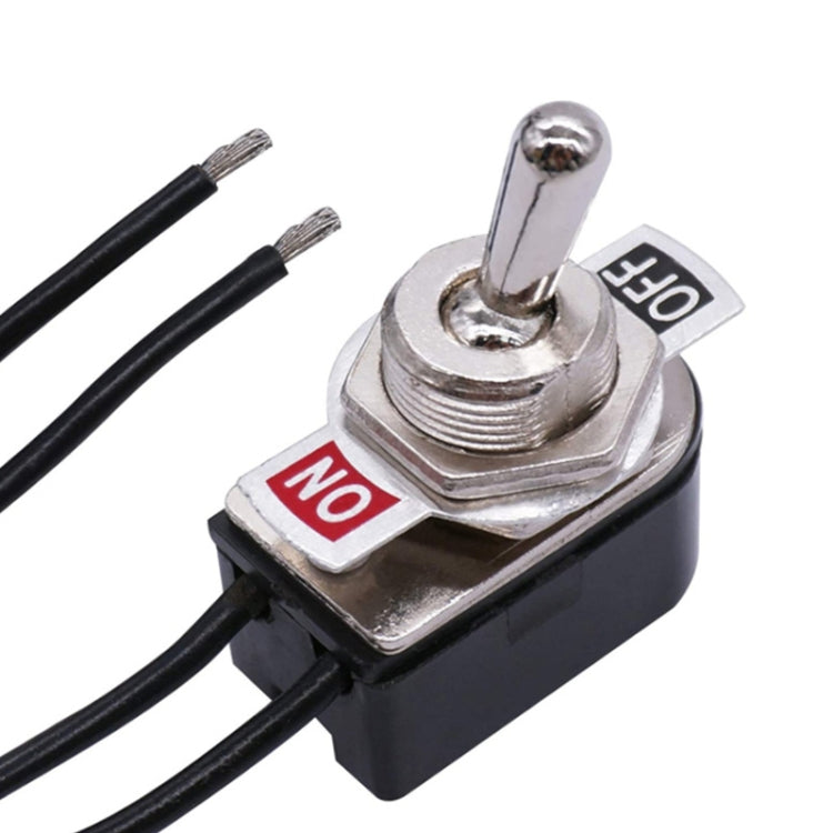 10pcs Mini Toggle Interruttore a bilanciere a due posizioni con filo, KNS-1