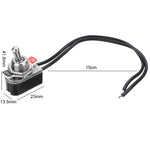 10pcs Mini Toggle Interruttore a bilanciere a due posizioni con filo, KNS-1