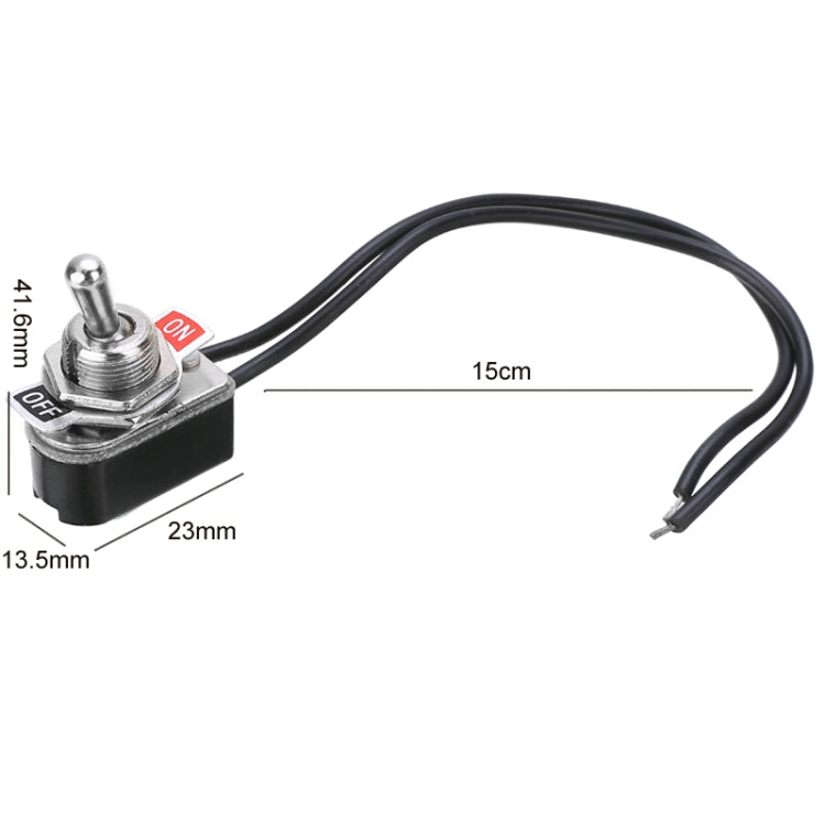 10pcs Mini Toggle Interruttore a bilanciere a due posizioni con filo, KNS-1