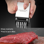 Kacheeg Inteneritore per Bistecca in Acciaio Inossidabile a doppia faccia per Carne, Stile:, Double-sided Meat Looper