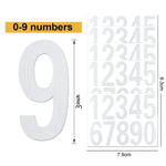 Adesivo impermeabile con numero digitale riflettente per cassetta postale da 5 pezzi, 3 inches, 4 inches
