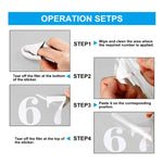 Adesivo impermeabile con numero digitale riflettente per cassetta postale da 5 pezzi, 3 inches, 4 inches