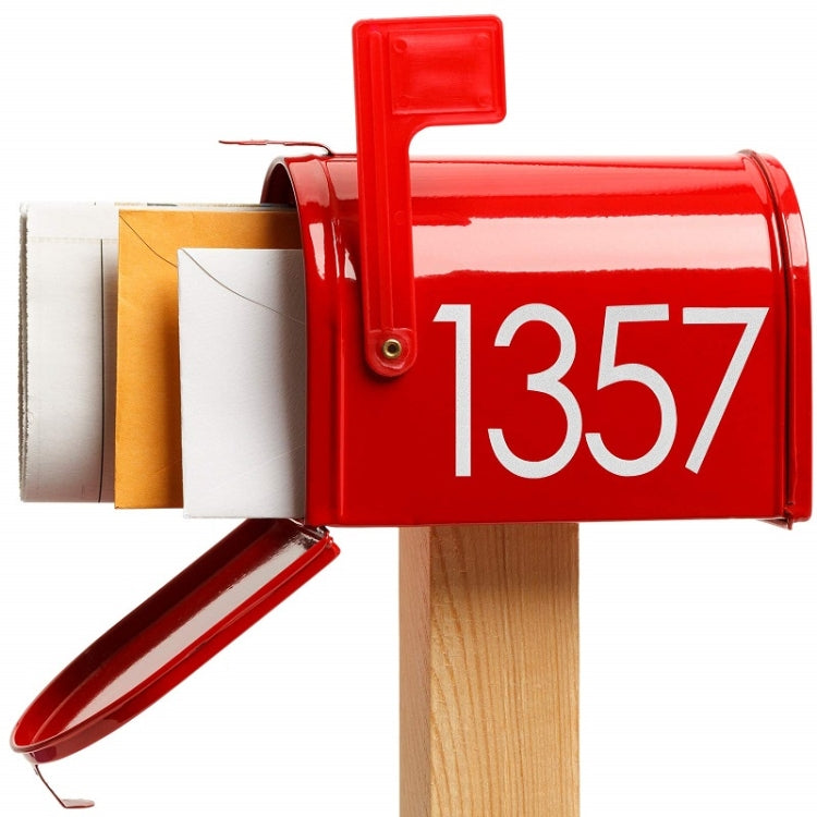 Adesivo impermeabile con numero digitale riflettente per cassetta postale da 5 pezzi, 3 inches, 4 inches