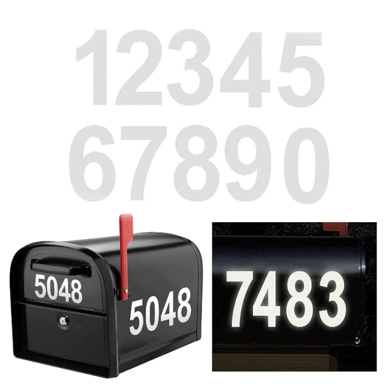 Adesivo impermeabile con numero digitale riflettente per cassetta postale da 5 pezzi, 3 inches, 4 inches