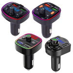 3.1A USB + PD Bluetooth Caricabatteria da auto Trasmettitore FM per auto Illuminazione colorata, R2, Q3, Q5, Q7