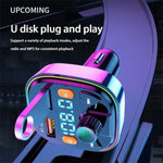 3.1A USB + PD Bluetooth Caricabatteria da auto Trasmettitore FM per auto Illuminazione colorata, R2, Q3, Q5, Q7